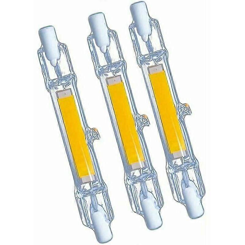 R7S 118mm LED Bulb, 10W Double-Ended Linear Lamp, 3000 Lumens Natural White Light for Floodlights, Non-Dimmable, 3-Pack