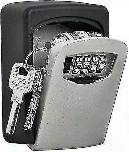 High Security Key Box Wall Mounted 4 Digit Combination Lock Safe for Keys Storage