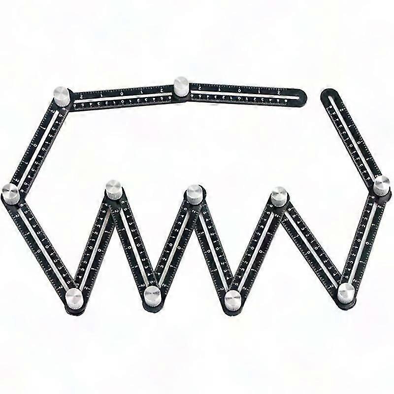 Multi-Angle Measuring Ruler, Premium Aluminum Alloy Accurate Layout Tool with Perforated Mold for Builders (1 Ruler), 0.12kg