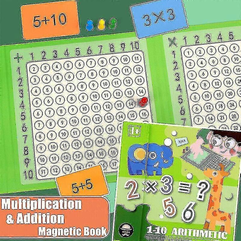 Multiplication & Addition Magnetic Board Game Kids Math Counting Toy