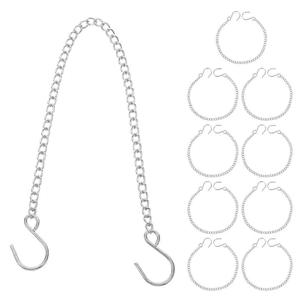 10pcs Stainless Steel Hanging Chains with Hooks for Bird Feeders Chains for Flower Pots Baskets Wind Chimes Baskets Decorative Ornaments