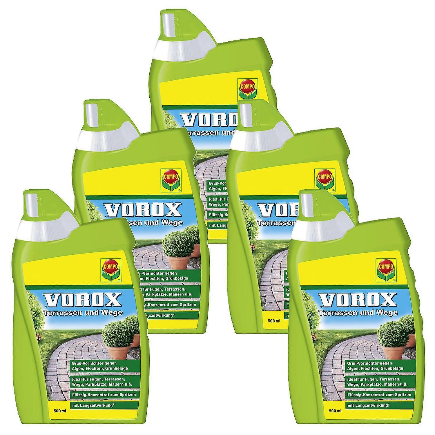 5 x COMPO Vorox® terraces and paths, 500 ml
