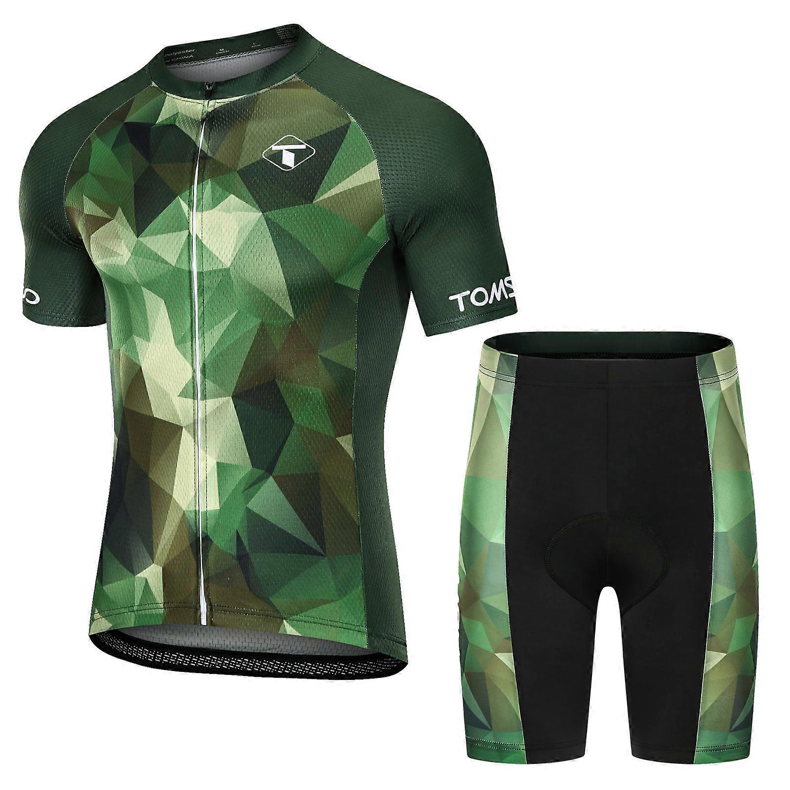 TOMSHOO Quick Dry Cycle Set Koszulka rowerowa Spodenki na szelkach do roweru szosowego Zestaw odzieży jeździeckiej MTB