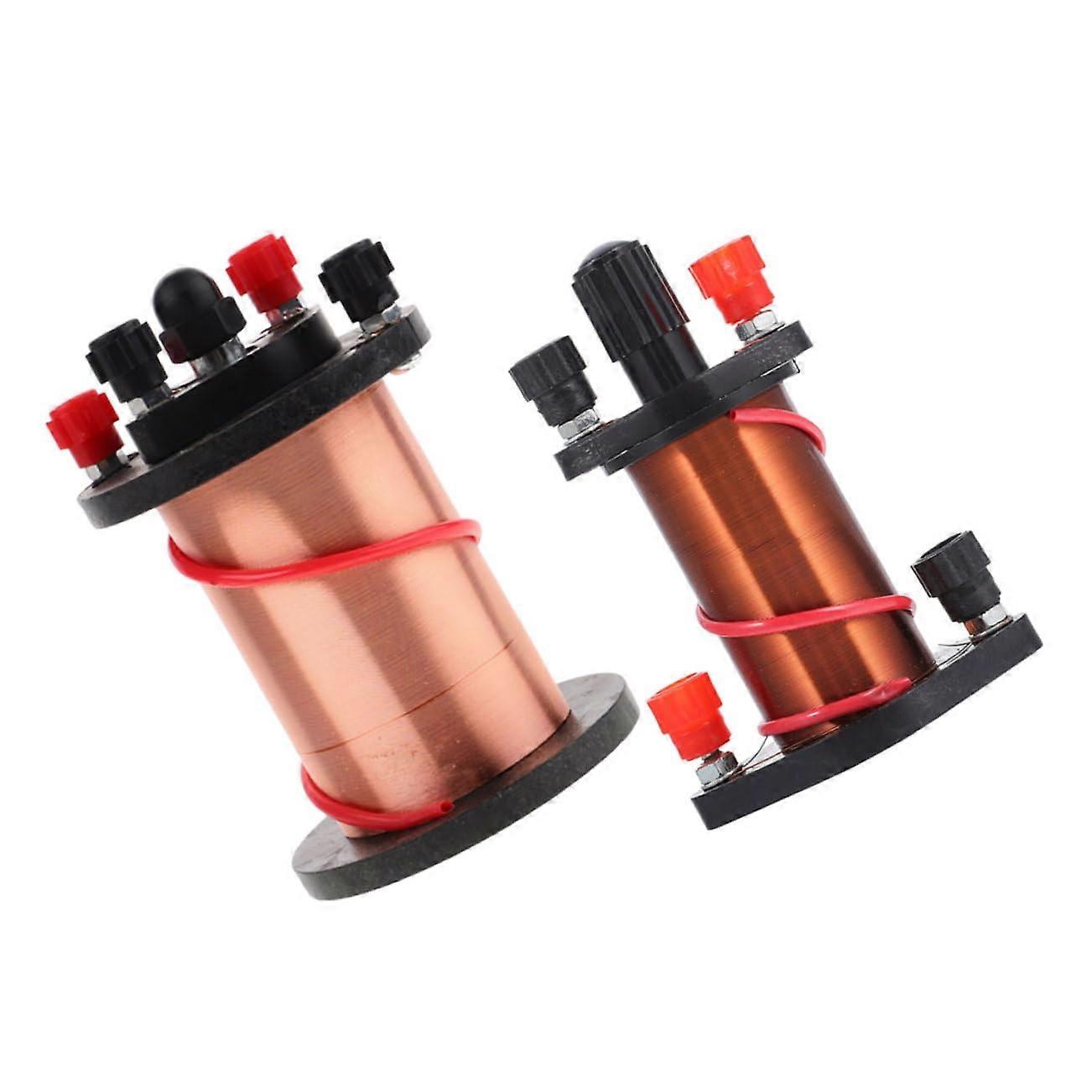2pcs Induction Coils for Electromagnetic Demonstration in Physics Teaching, Science Education, Compatible with Lab Experiments