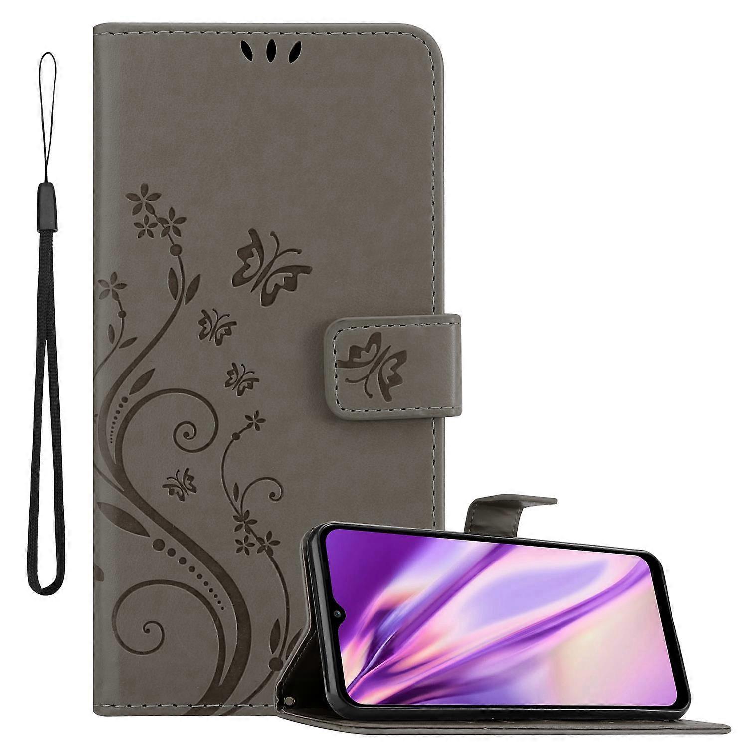Samsung Galaxy A12 / M12 Protective Case - with Floral Pattern and Card Slot