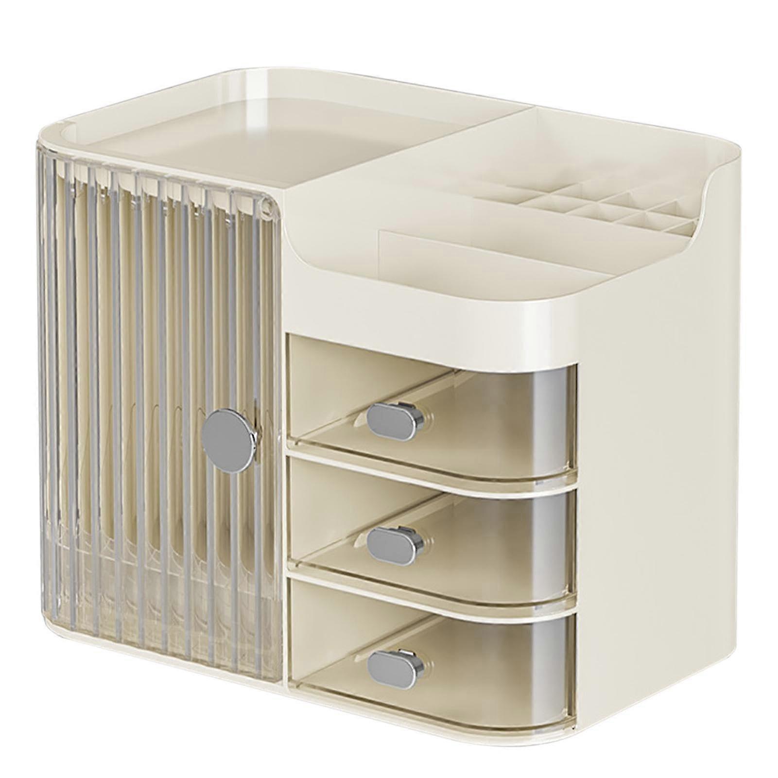 Desk Cosmetic Organizer Large Makeup Box With Magnetic Closure Drawer For Mascara Creamy