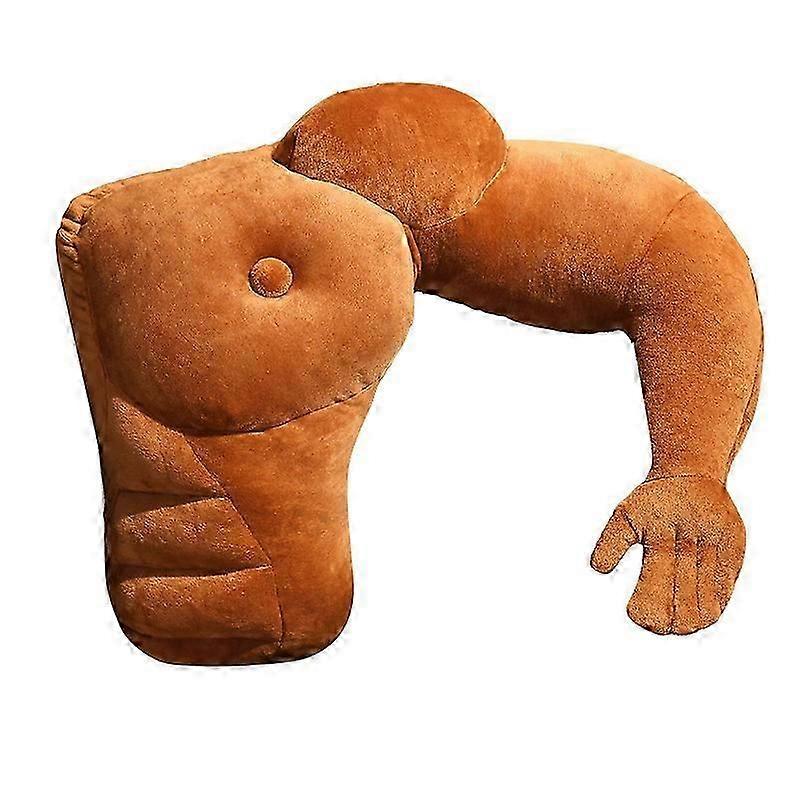 Pojkvän Pillow Muscle Arm Brun Säng Sovkudde