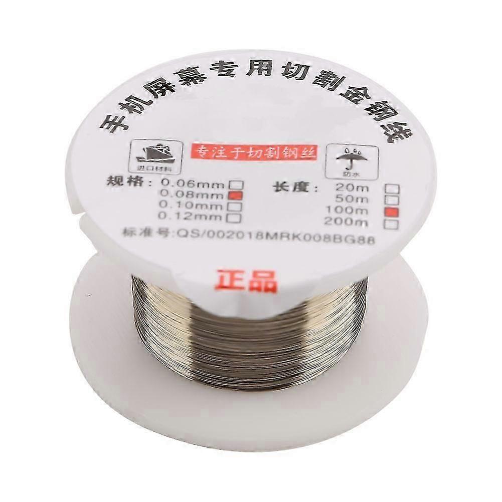 100m Molybdenum Cutting Wire Line for LCD Display Screen Separator Repair (0.08mm*100m)