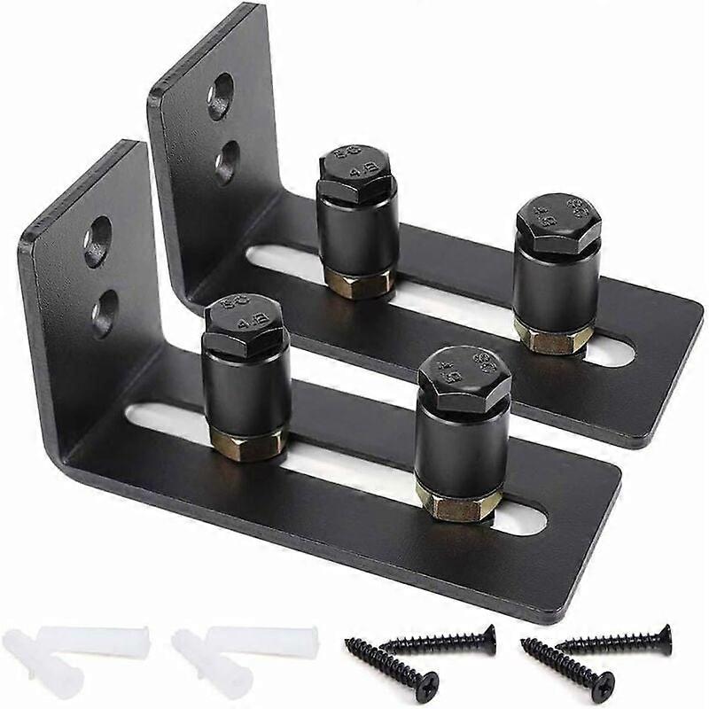 2 Pack Adjustable Sliding Door Floor Guide Rollers - Black - Super Smooth & Quiet - Easy to Install (2 Rollers) - Fits All Door Sizes,Fonepro