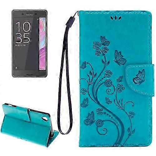For Sony Xperia XA Butterflies Embossing Horizontal Flip Leather Case