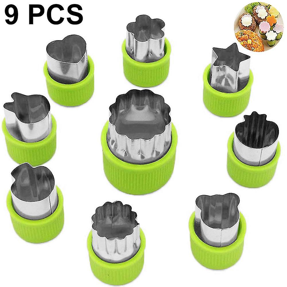 9 Pieces Stainless Steel Cookie Cutters Vegetable Fruit Cookie