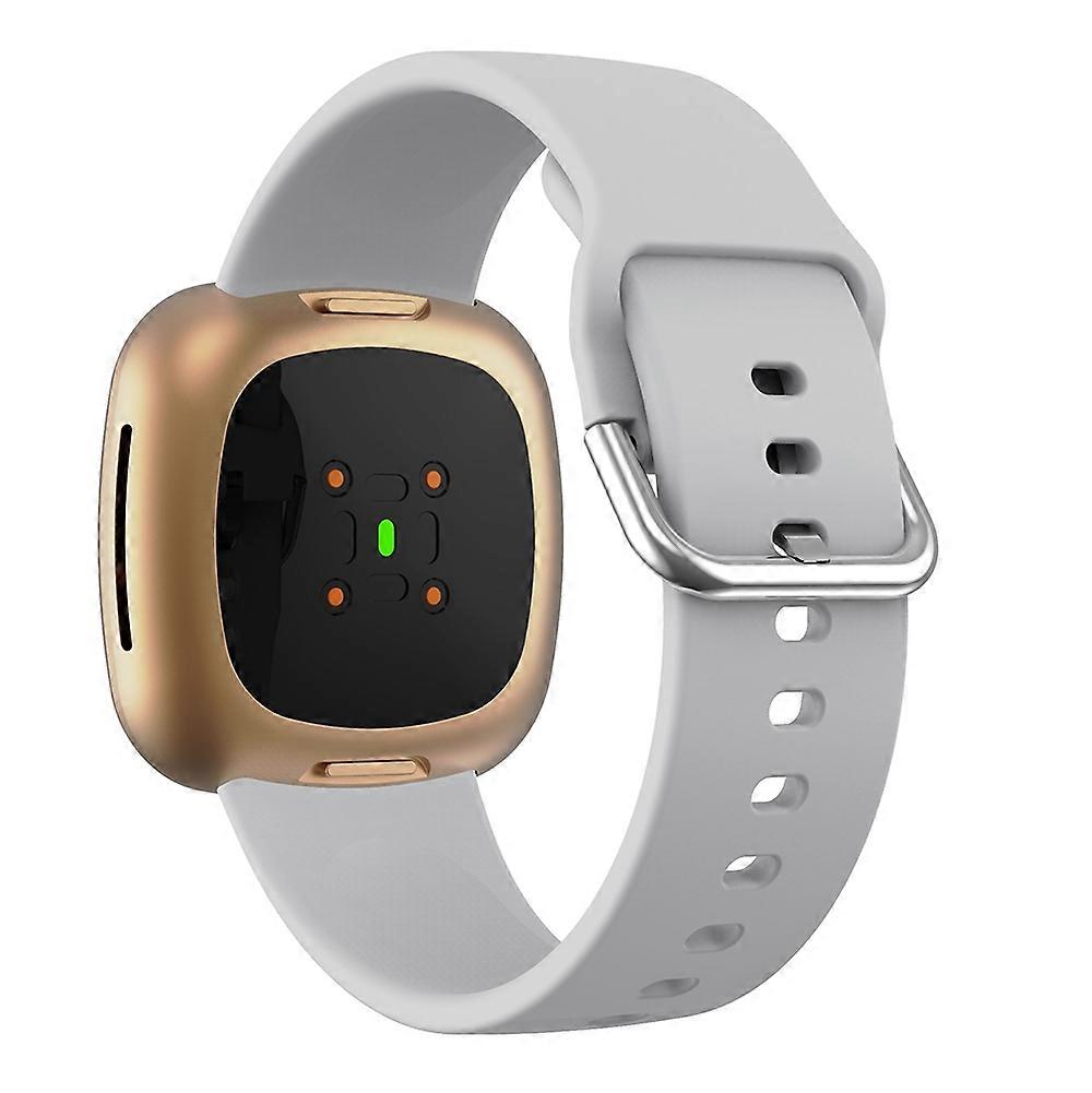 Soft Silicone Smart Watch Strap Replacement for Fitbit Versa 3 - Grey