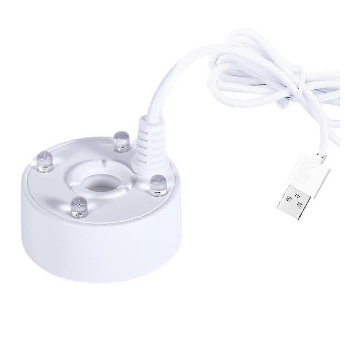 Mist Maker, Usb Port 4 Color Led Lights Mini Mister Fog Machine, Indoor Fountain Garden Pond Water Fogger Atomizer White