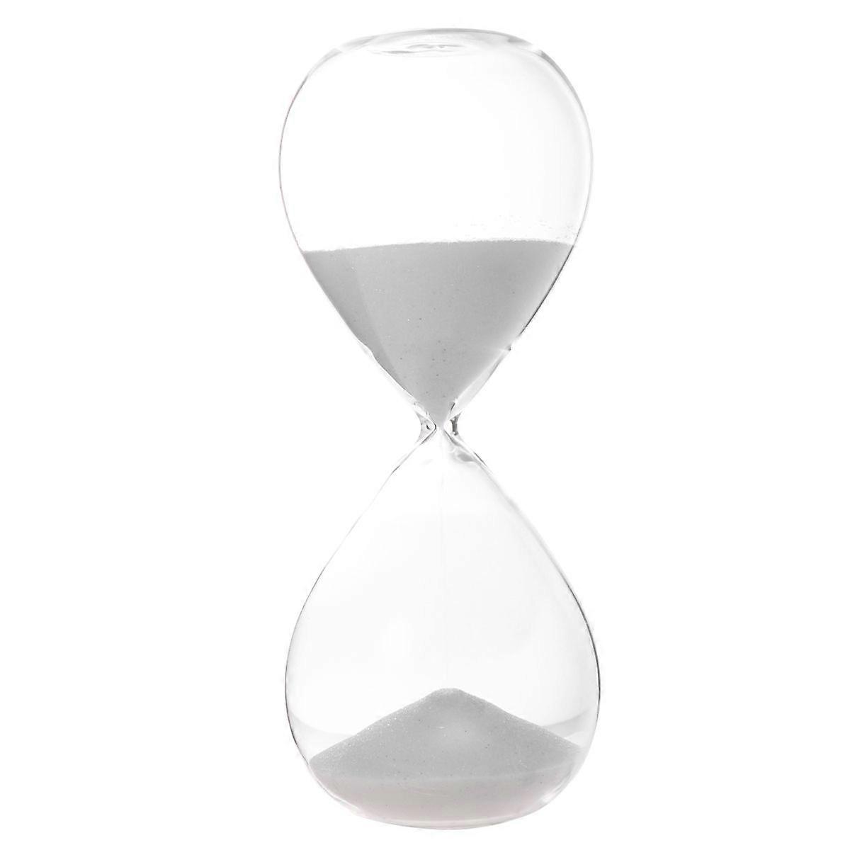 Sand Clock Timer Transparent Glass Sand Clock Modern Sand Clock Timer Creative Sand Clock (White)