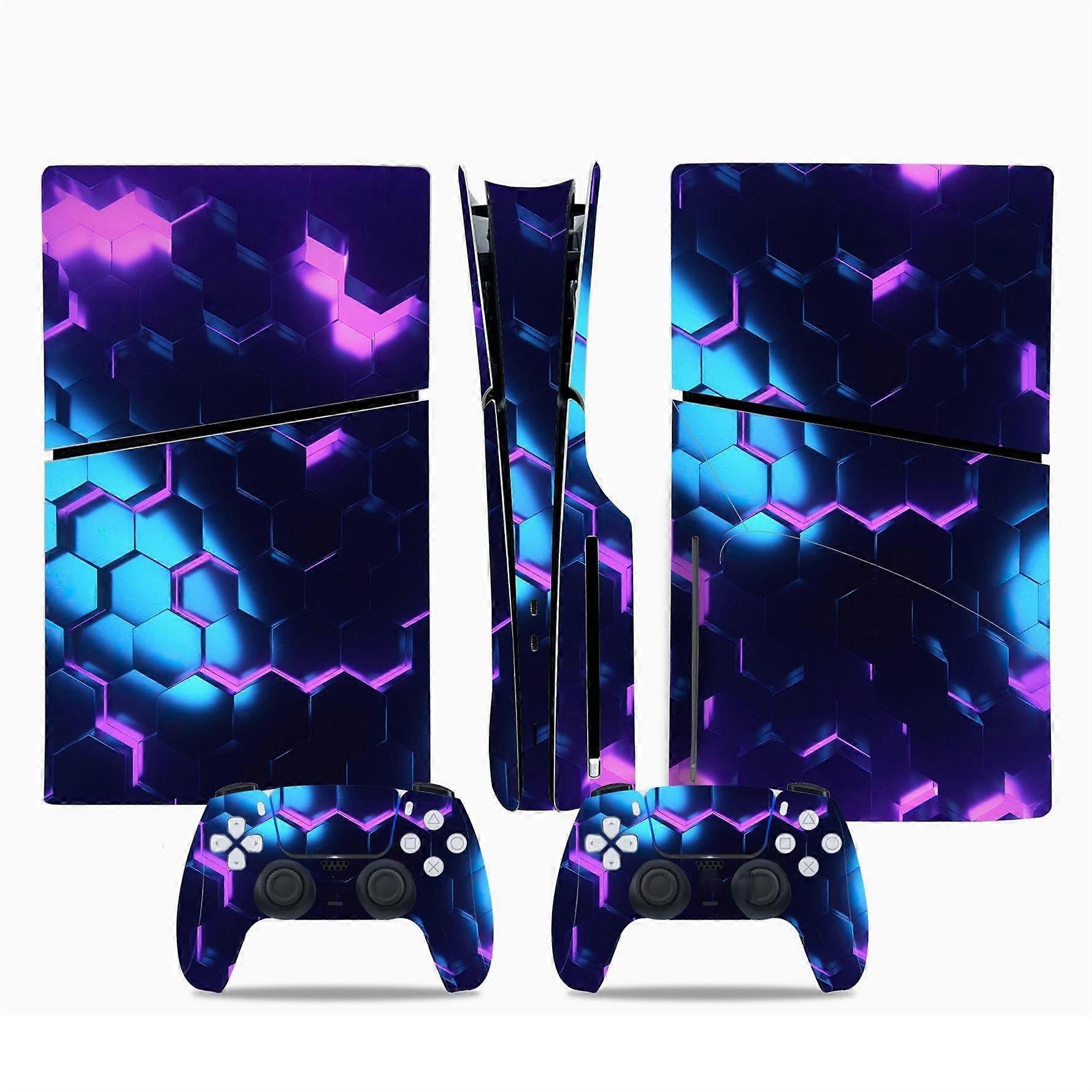 Skin Vinyl Cover for PS5 Slim Console Remote For Disc & Digital Edition - Scratch Resistant Controller Wraps Compatible 23808