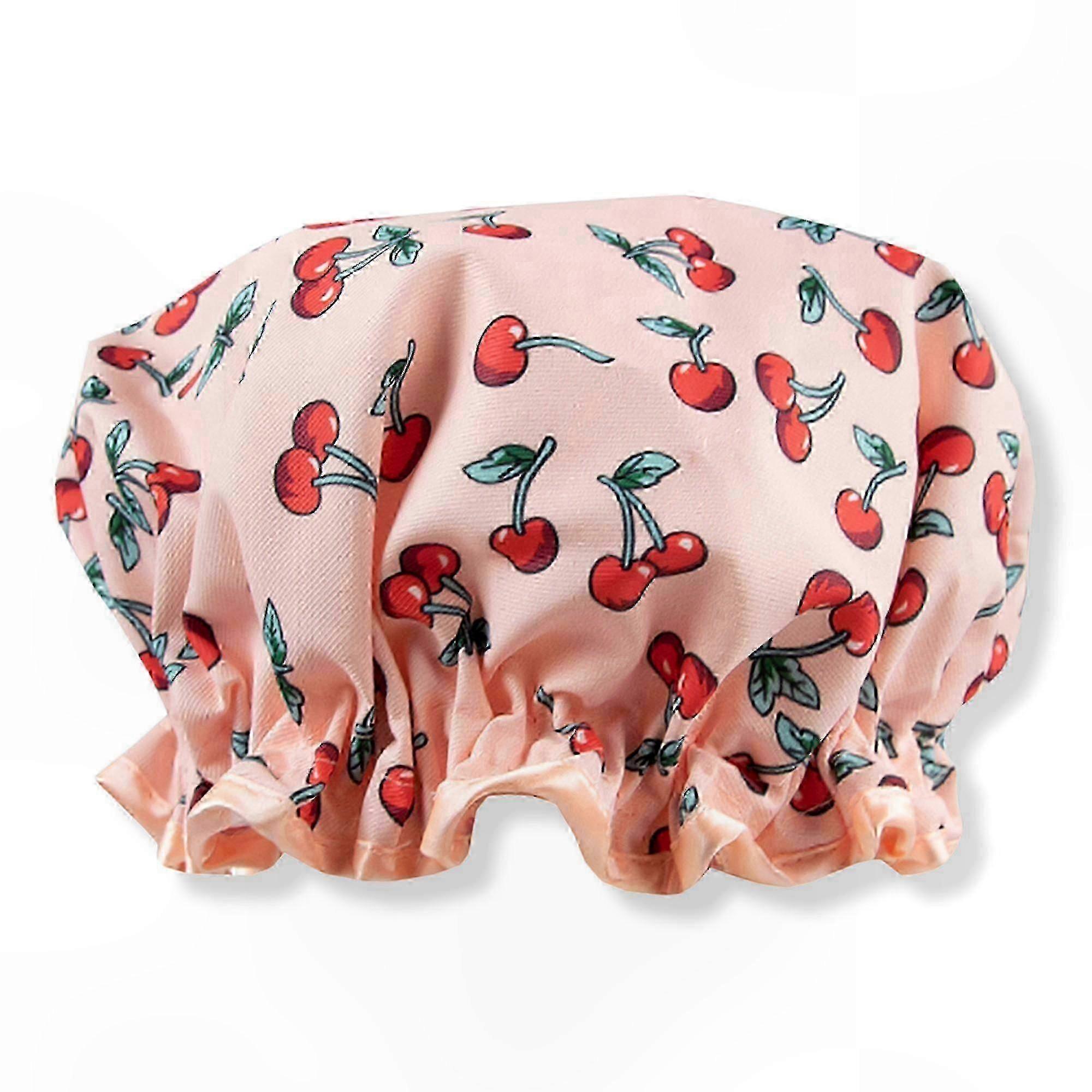 Shower Cap with Cherry Design, 1 Piece