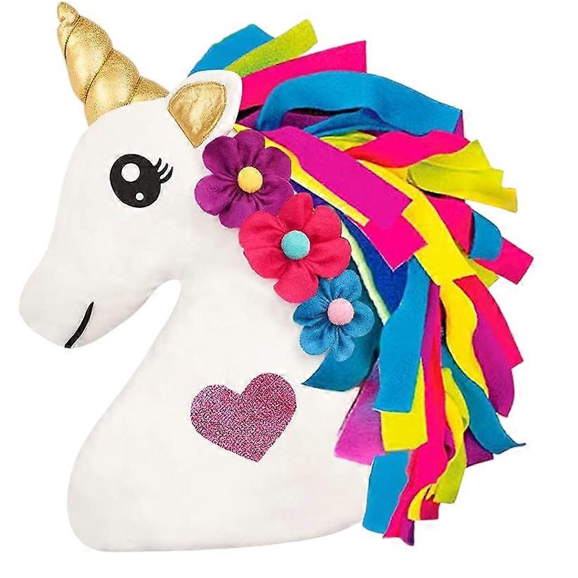 Unicorn pillow DIY kit, 12-inch fabric, suitable for multiple scenarios