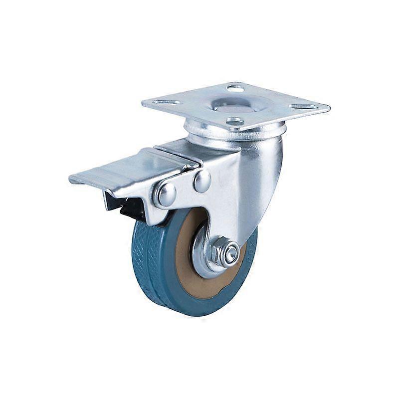 4" Locking Threaded Stem Mount Swivel Caster Rotating Non-Marking Polyurethane