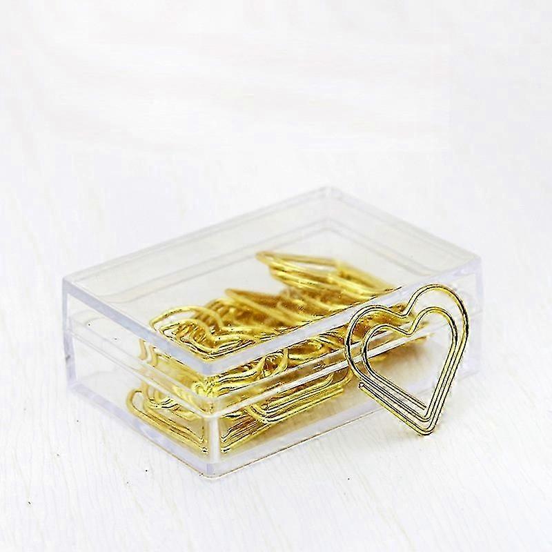 30 Pack Durable Paper Clips with Storage Case for Office and School Use