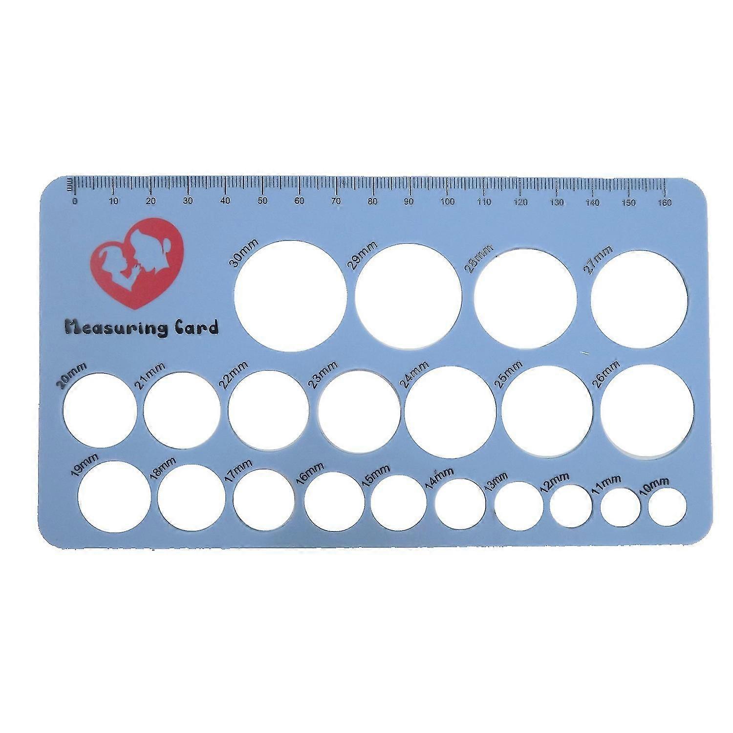 1 Set Nipple Ruler Clear Size Precise Scale Bendable Toughness Multiple Holes Comfortable Nipple