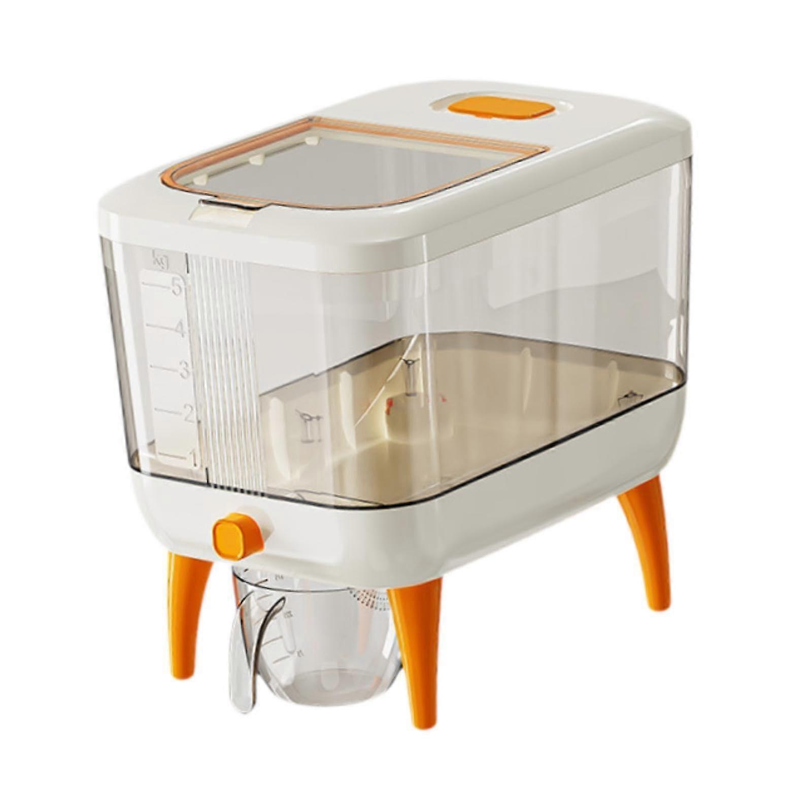 Rice Dispenser Small, Rice Storage Bin, Grain Container, Cereal Dispenser With Cup, Food Storage Container