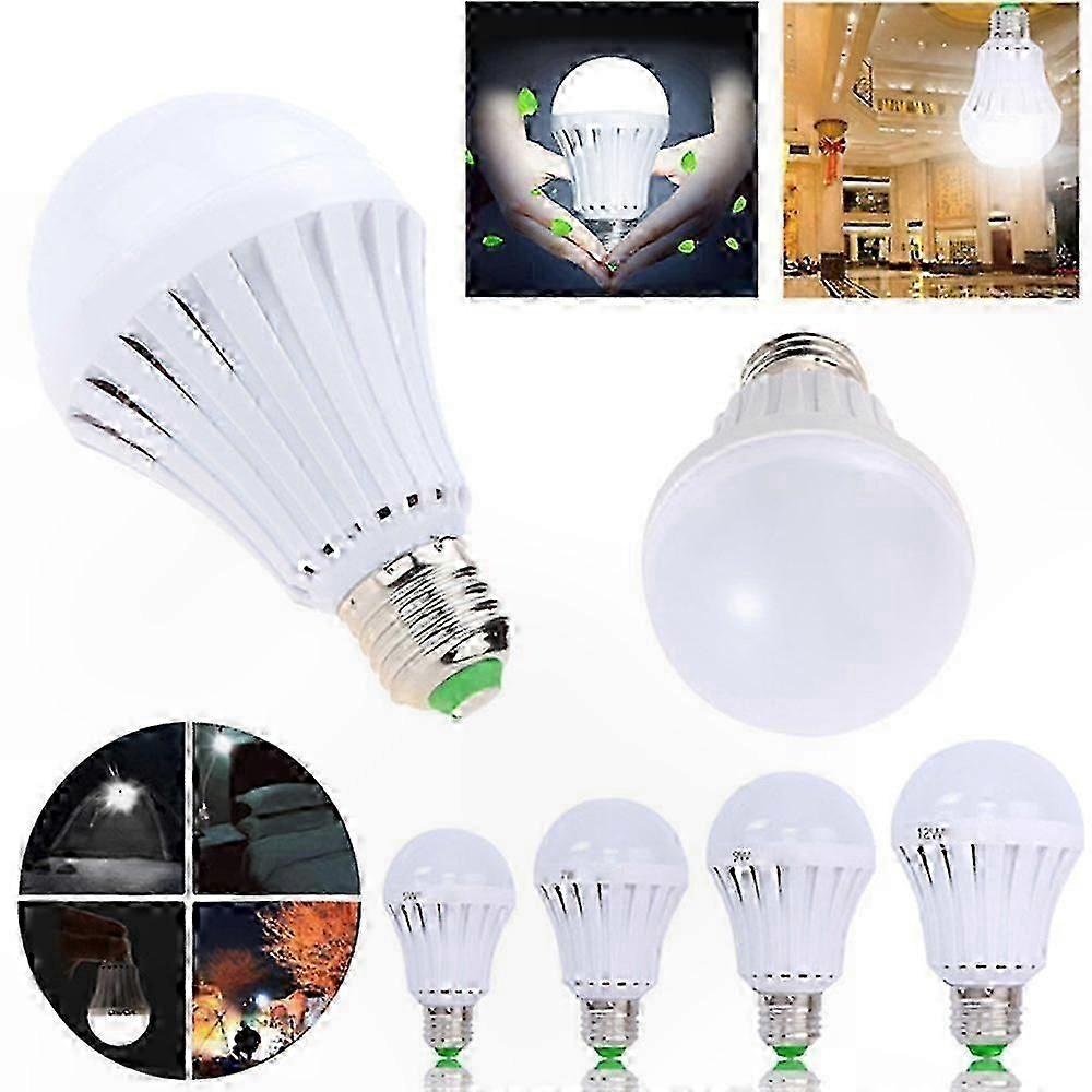 Rechargeable LED E27 Smart Energy Saver Emergency Light Bulb Lamp