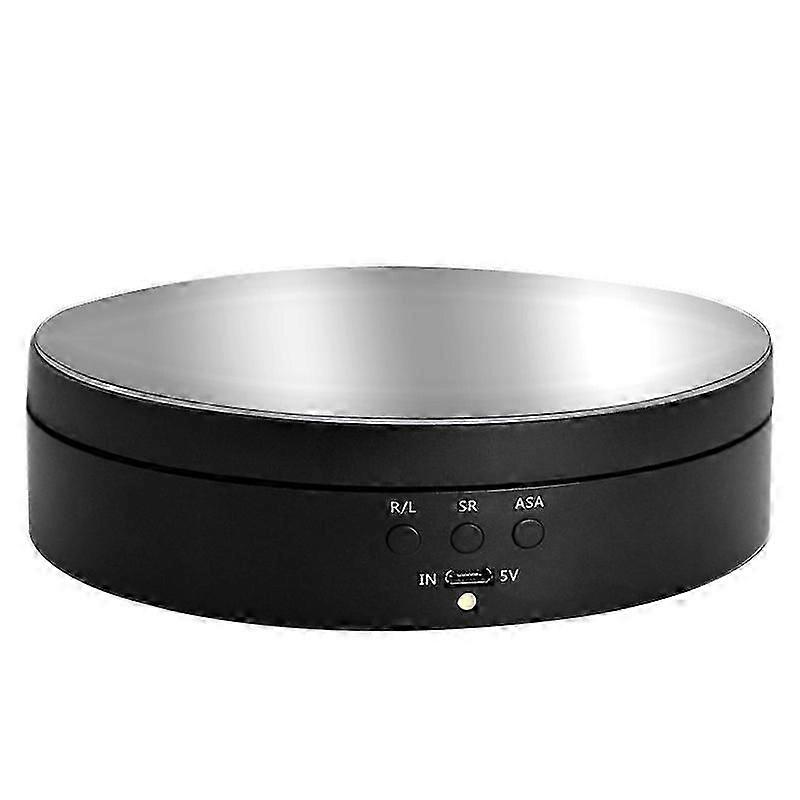 Electric Rotating Display Stand Mirror 3 Speeds 360 Degree Turntable Jewelry Holder Battery/USB Power for Photography Shooting