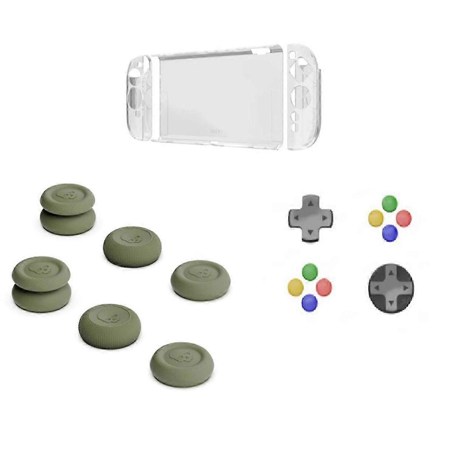 For Switch2 Split Protective Case Joystick Cap+D-Pad Button Cap Set for Switch 2 D-PAD Color Button Cap Accessories