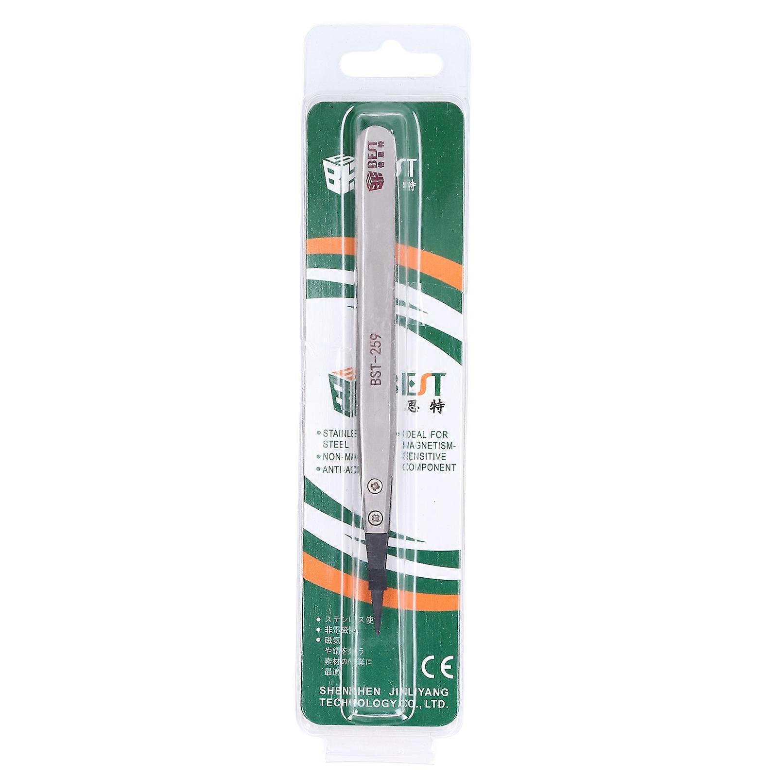 Anti-static, high hardness, carbon fiber, precise, pointed tweezers for semiconductor microelectronics