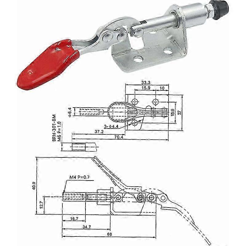 Efficient Quick Release Toggle Clamps, Galvanized Iron Non-Slip Push-Pull Handle Fixation Tools For Various Applications Including Metal Tensioning 20