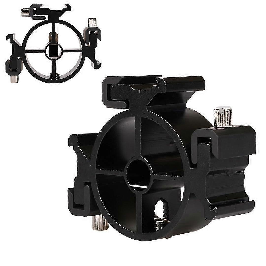 3-Head Hot Shoe Circular Grid Mount Flash Bracket with Multi-Functional 1-to-3 Hot Shoe Adapter 2025