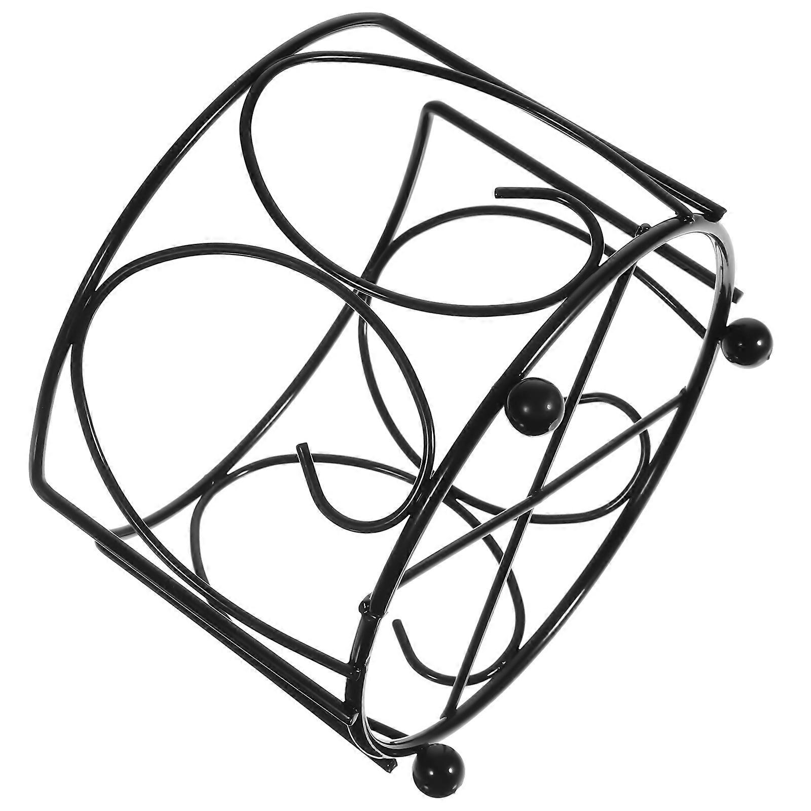 G Shaped Iron Coaster Storage Rack Holder for Drink Coasters 5Pcs