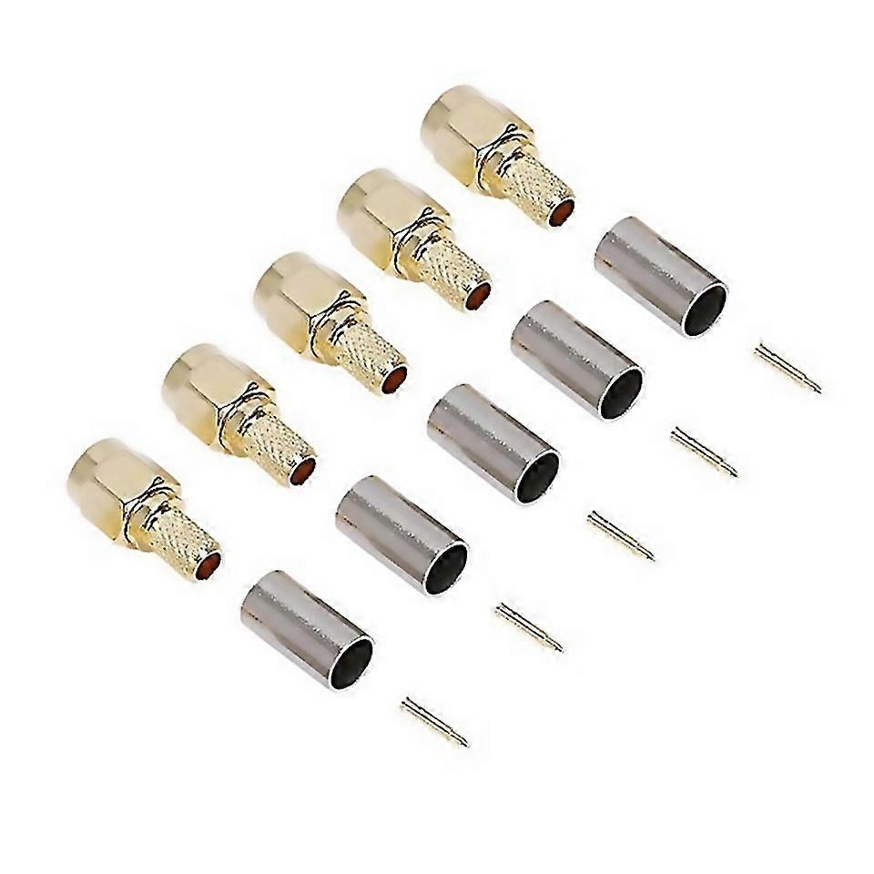 For 100pcs Sma Male Plug Straight Crimp For Rg58 Connector Adapter