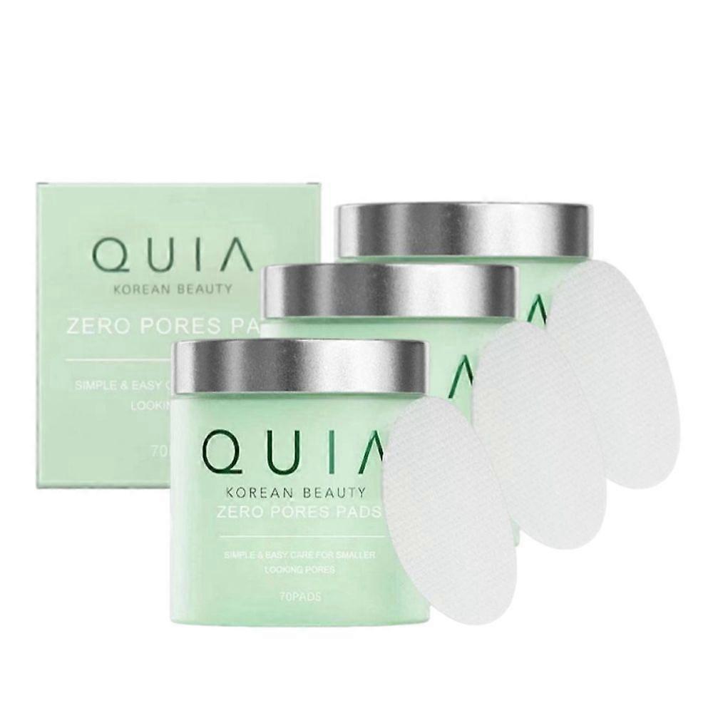 QUIA Zero Pore Pads Trgets Large Pores and Uneven Tone Korean Skincare 70pcs/pack