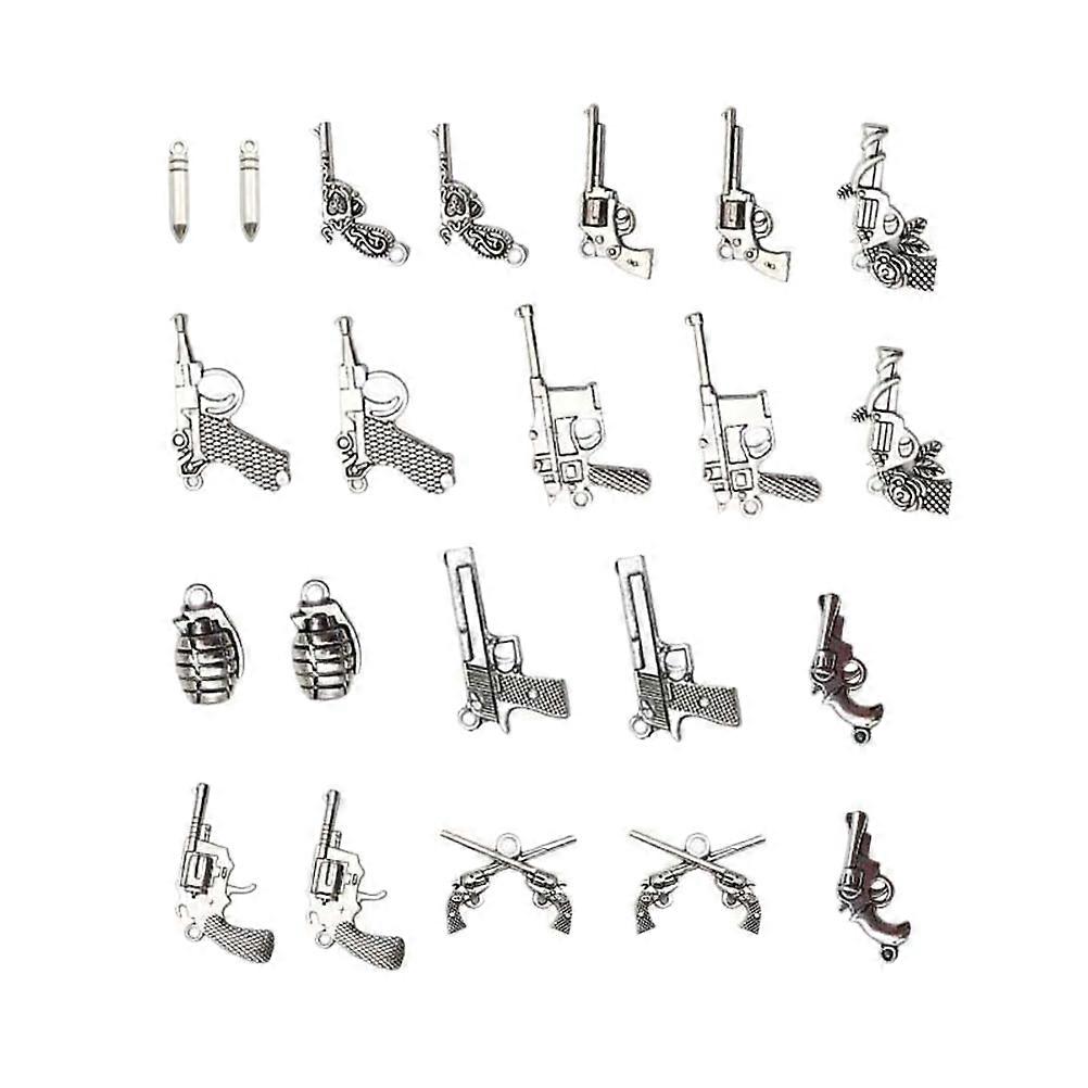 Vintage Alloy Pendant Charm for Jewelry Making 22Pcs Silver Charms Set