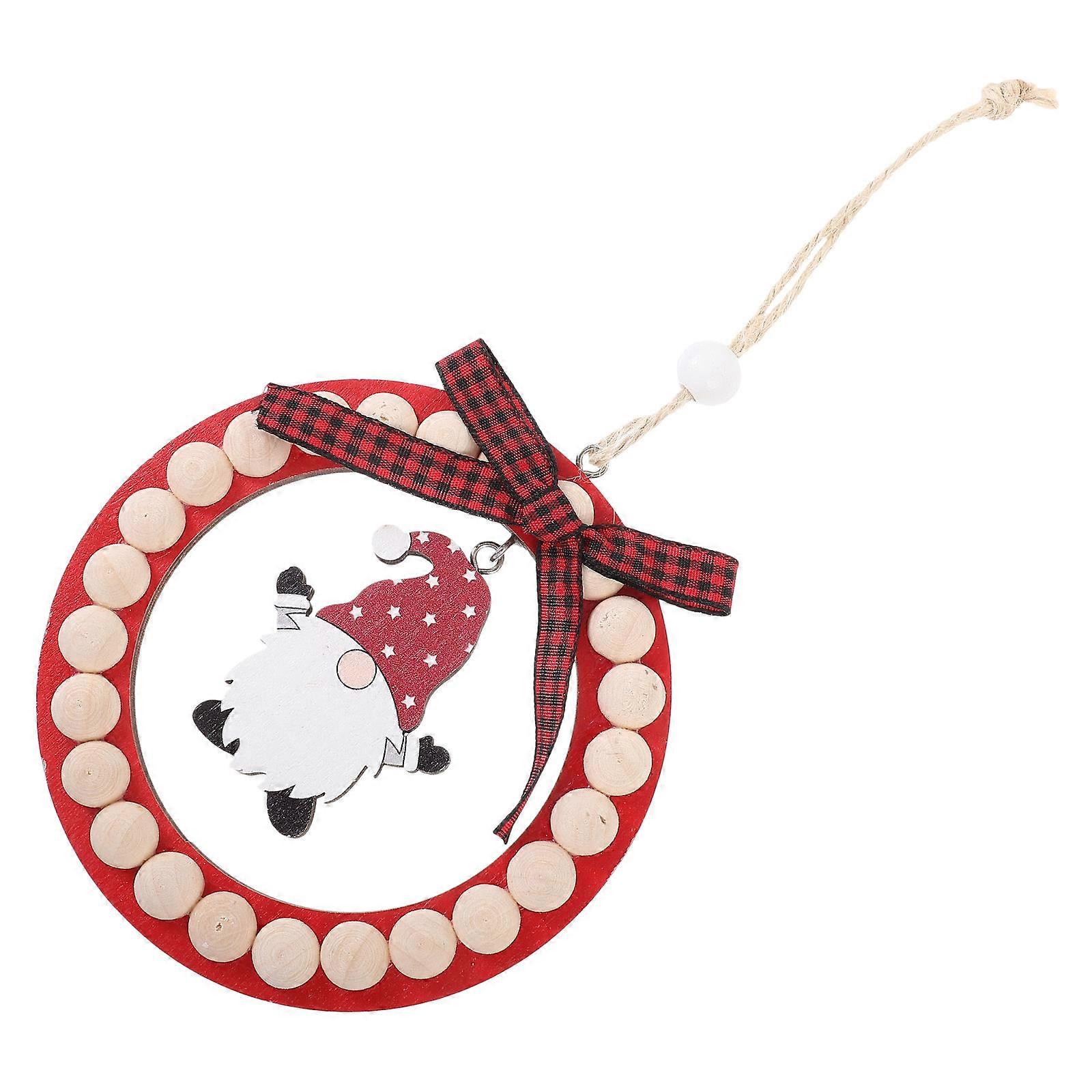 Christmas Tree Decorations Wood Hanging Xmas Party Ornament for Decoration 5Pcs