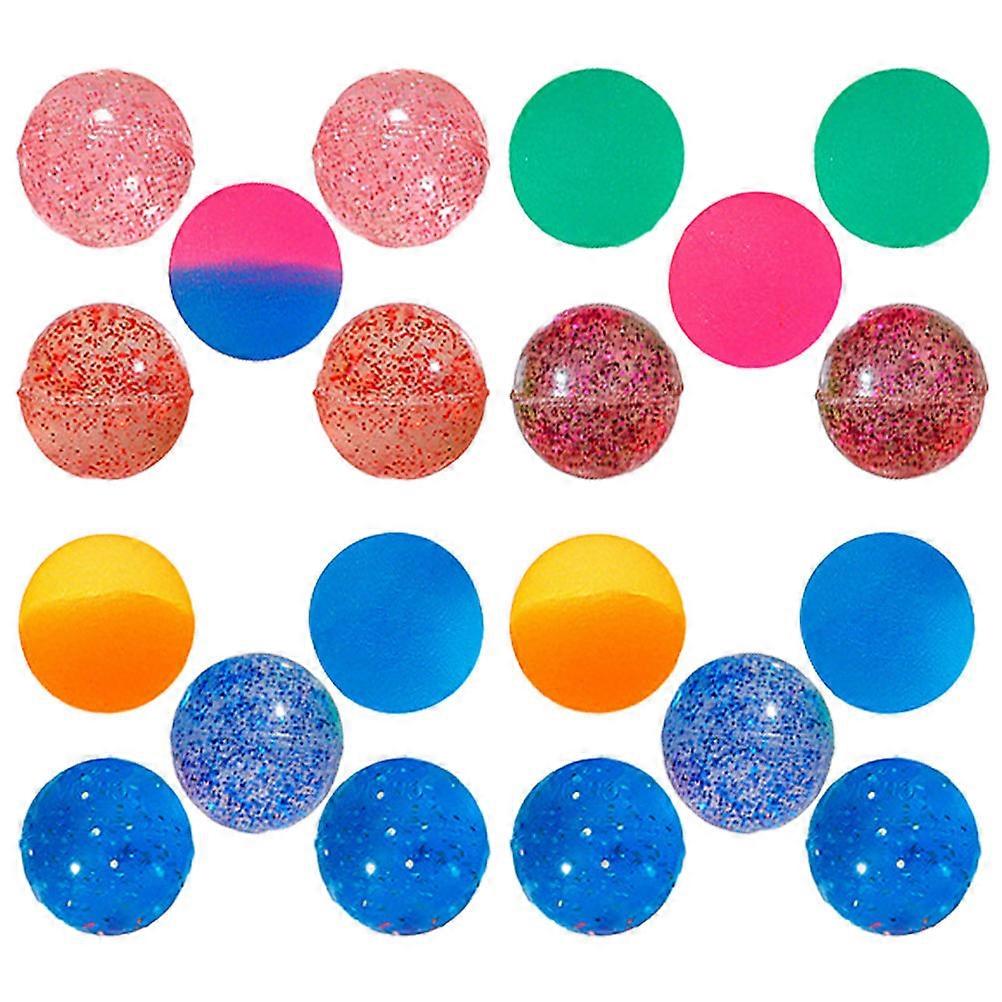 Bright Color Bouncy Balls Teaching Reward and Birthday Gifts Round Rubber Durable 24Pcs