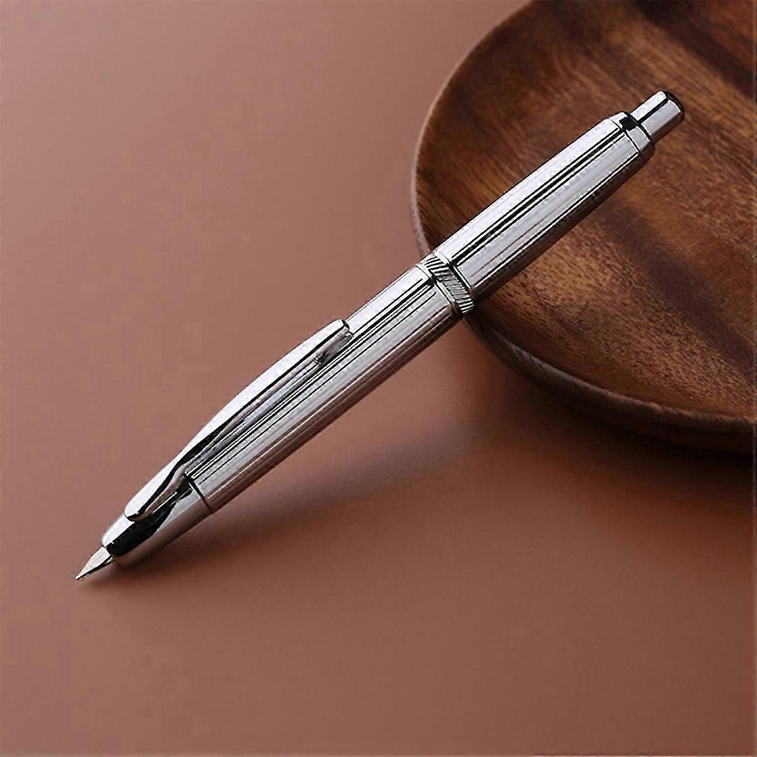 Fountain Pen 0.4mm Extra Fine Nib Stripe Ink Fountain Pen,A
