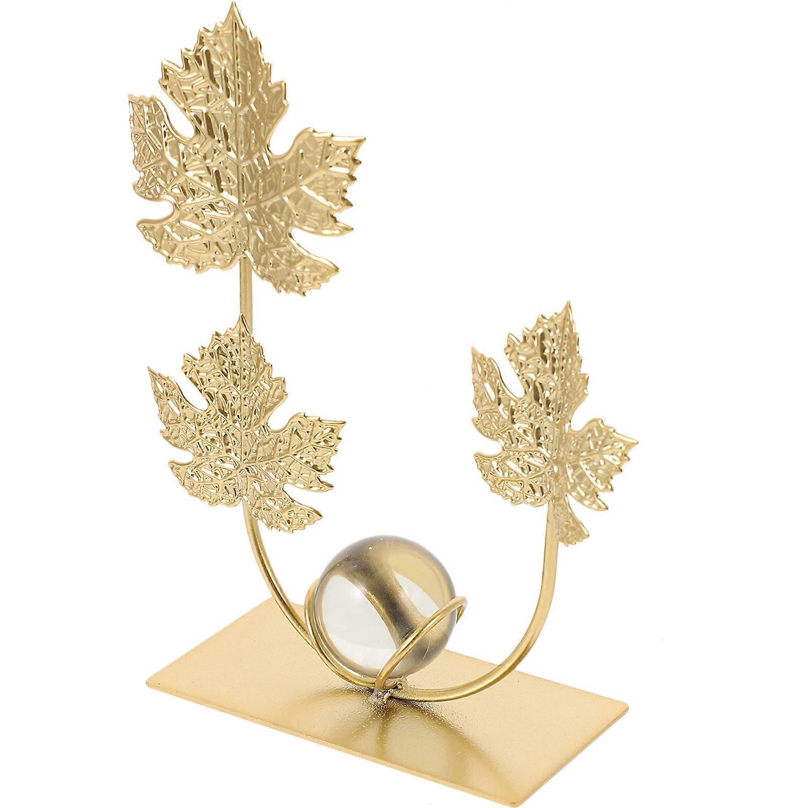 Crystal Ball Ornament with Stand for Home Decor 2Pcs