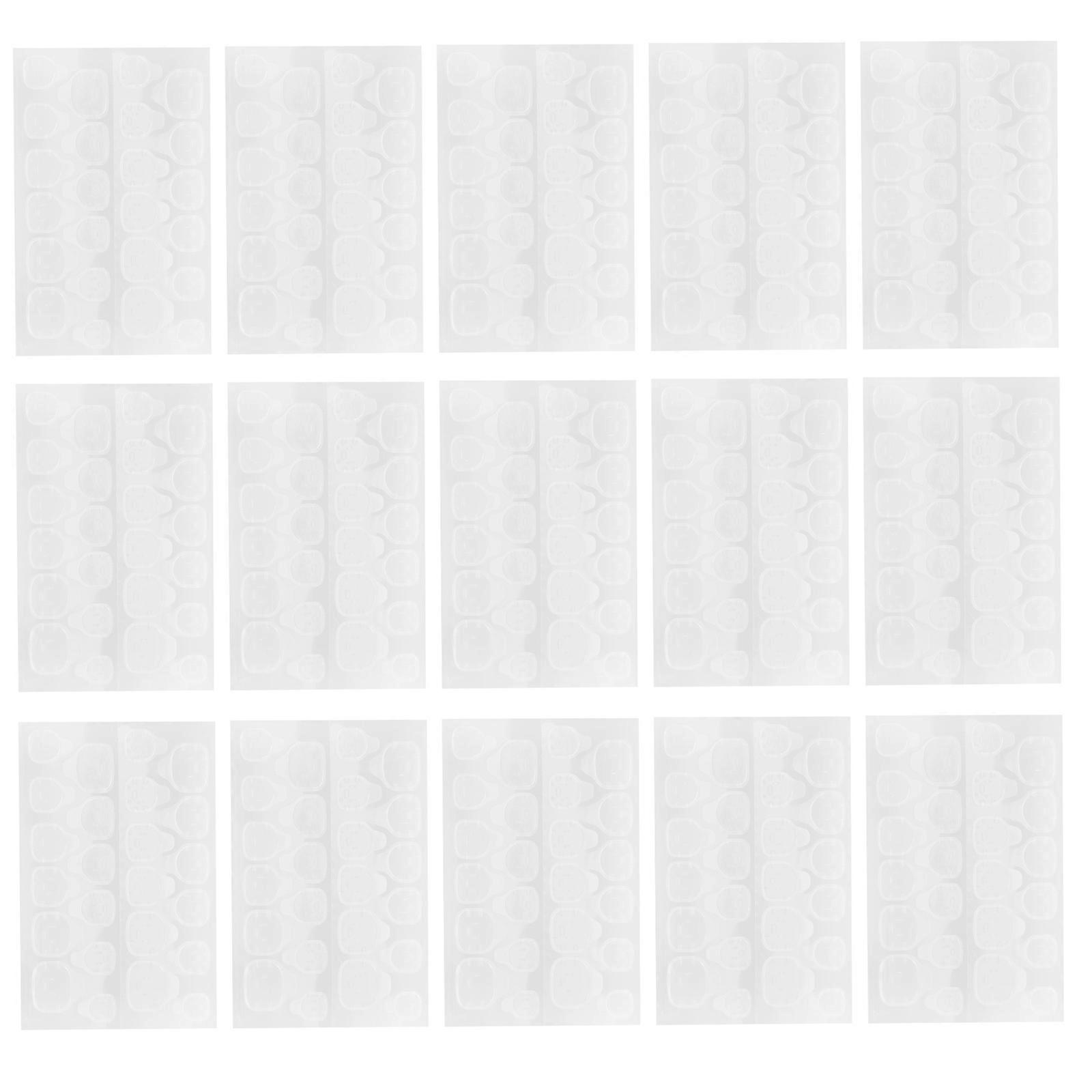Jelly Nail Glue Adhesives for Fake Nails Manicure Design Pink Glue Stickers with Invisible Effect 15sheets