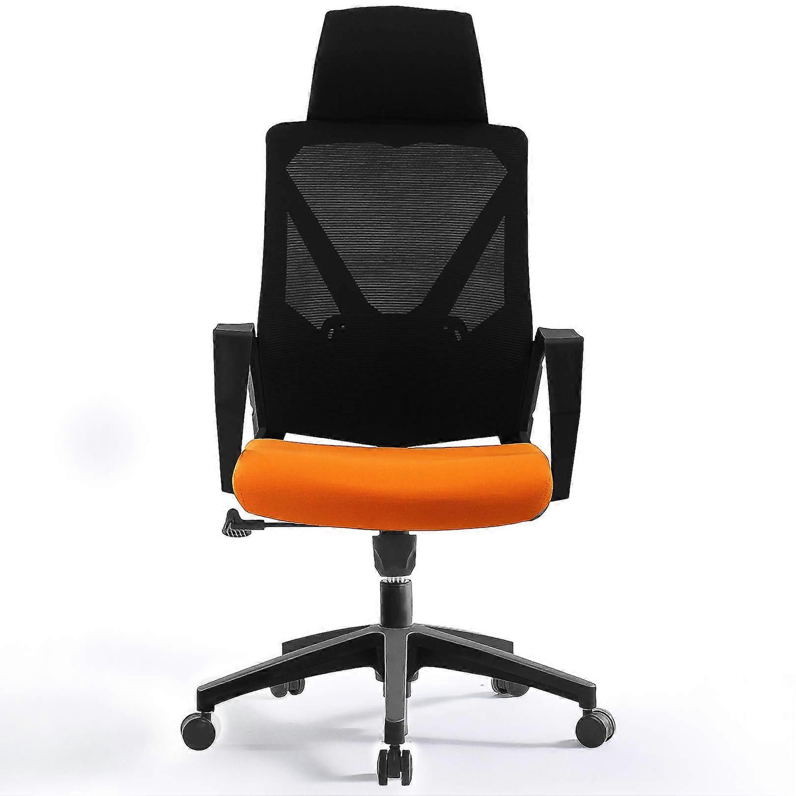 Ergonomic Office Chair With Headrest Height Adjustable Rolling Swivel Back Mesh Gaming Chair Black Orange White