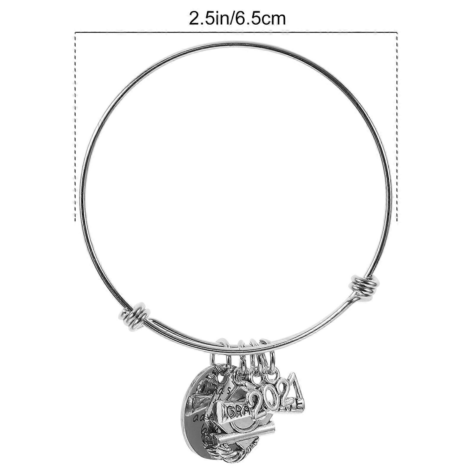 Metal Bracelet Silver Graduation Bracelet Jewelry Gift for 1Pcs