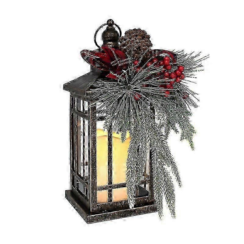 Christmas Lanterns Christmas Decoration Lanterns Snowball Christmas Ornaments Indoor and Outdoor Flickering Candle Lights, Table Fireplace Decoration