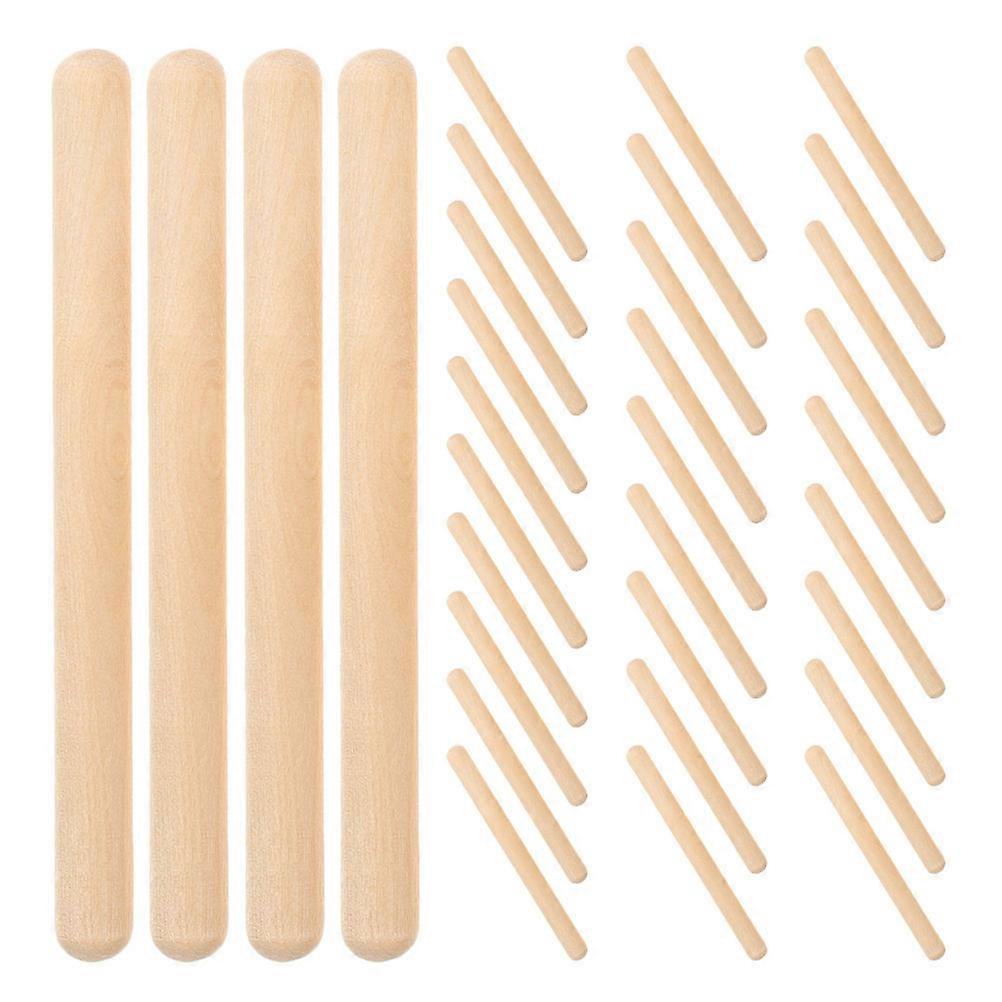 32Pcs Rhythm Sticks Wooden Percussion Instruments For Beginners Indoor Outdoor Play 20X2X2CM Unique Sound