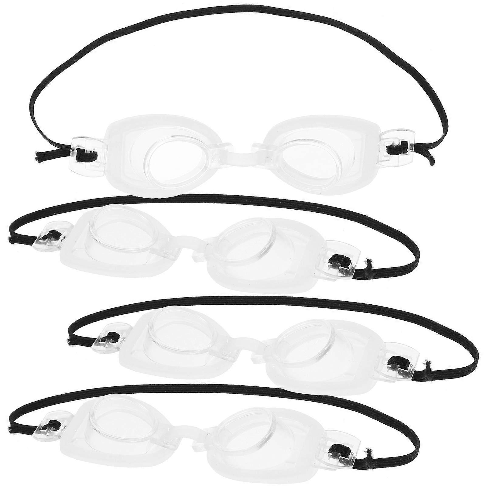 Swimming Goggles Doll Compact Eyewear for Decor 4Pcs Mini White Accessories