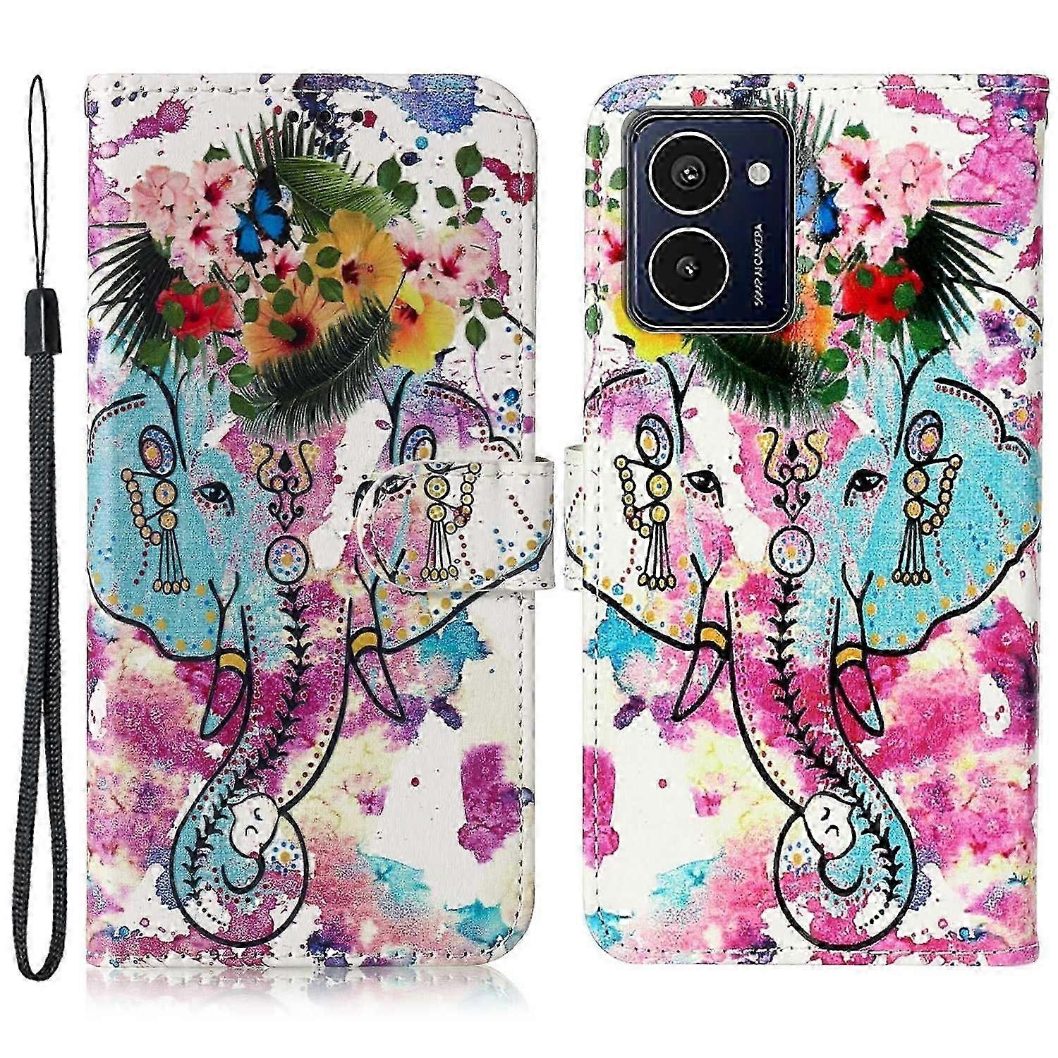 For Hmd Pulse Pro Case With Card Holder Pattern Leather Phone Cover
