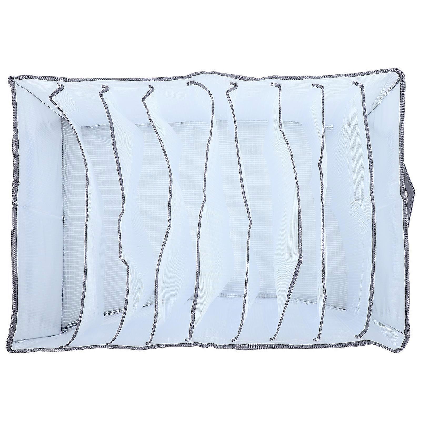Cloth Storage Box for Storage Use with Washable Divider Grey