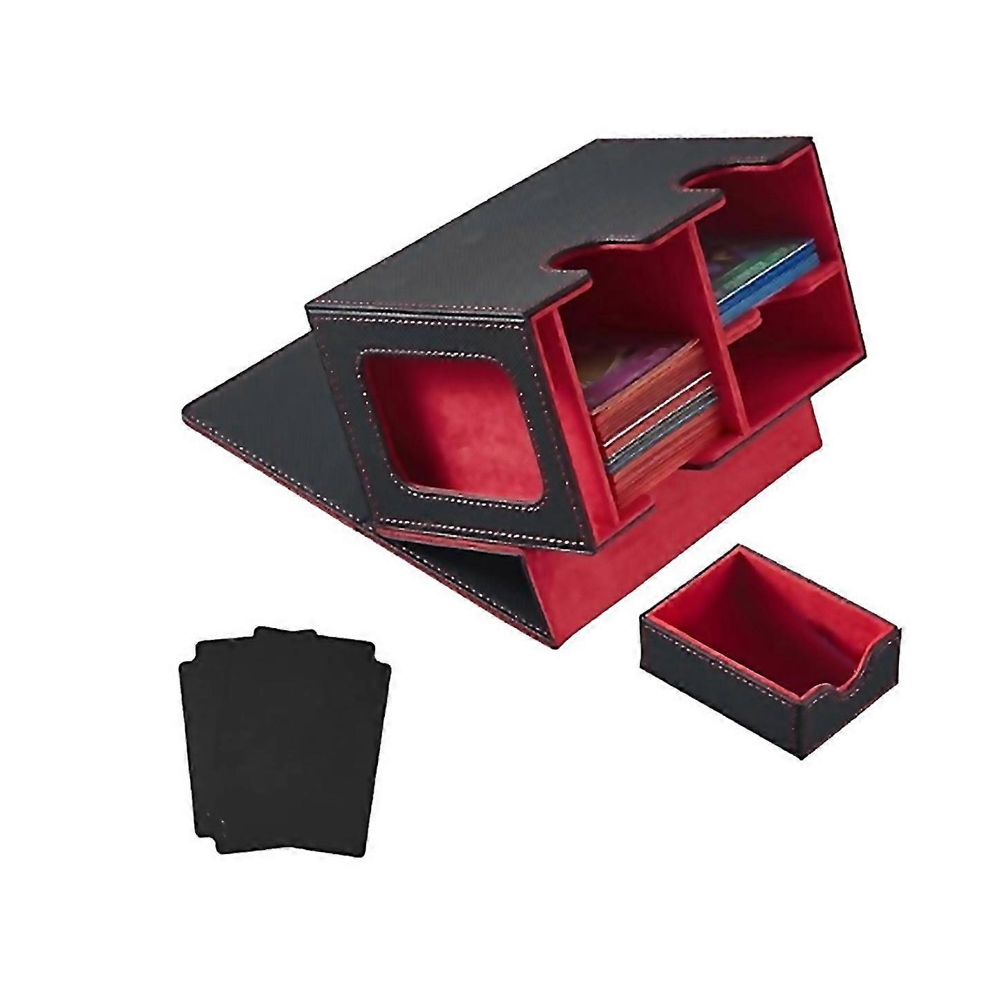 For Card Deck Box Card Display With Dice Tray Deck Box Deck Box Red