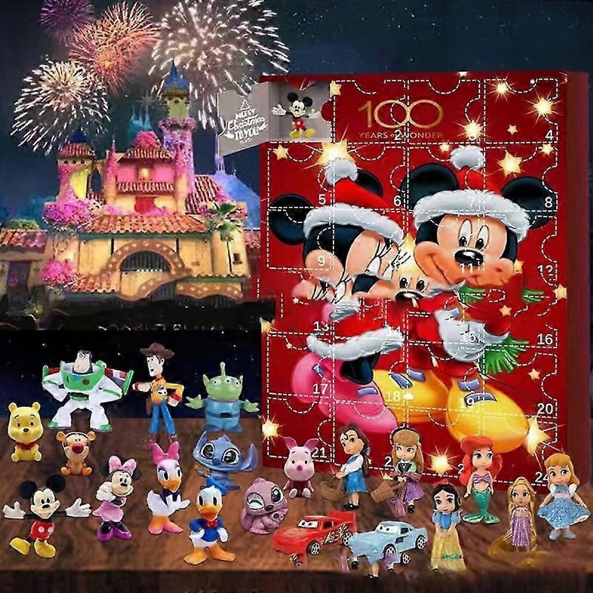 Christmas Advent Calendar Christmas Advent Calendar 24 Countdown Stitch Disney Cute Mickey Ornaments Mickey Mouse Hand-made Blind Box Doll