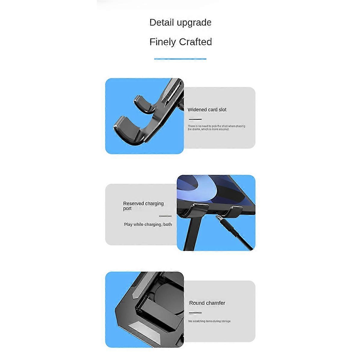 360° Tablet Stand Desk Heat Dissipation Base Bracket Black
